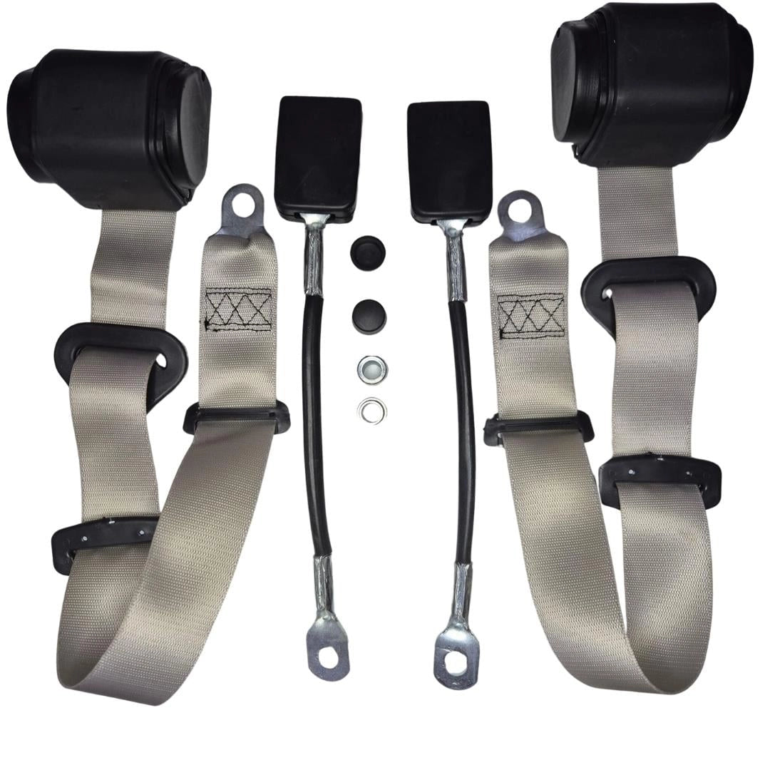 3 point automatic seat belt set grey for classic vw t1 t2 beetle karmann 4 4431