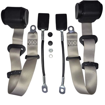3 point automatic seat belt set grey for classic vw t1 t2 beetle karmann 4 4431