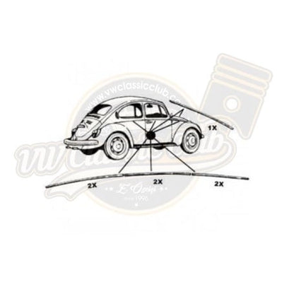 7 piece aluminum exterior body molding set for vw super beetle 1303 1973 1979 25