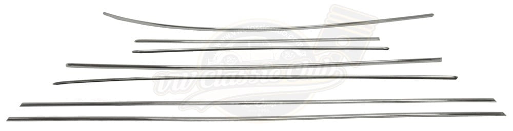 7 piece exterior trim molding set for vw beetle 1300 1968 1971 25 3082