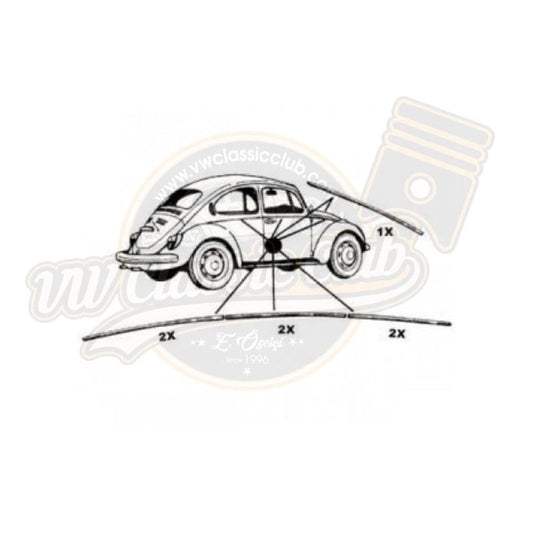 7 piece exterior trim set chrome for vw beetle 1100 1200 1952 1962 25 2608