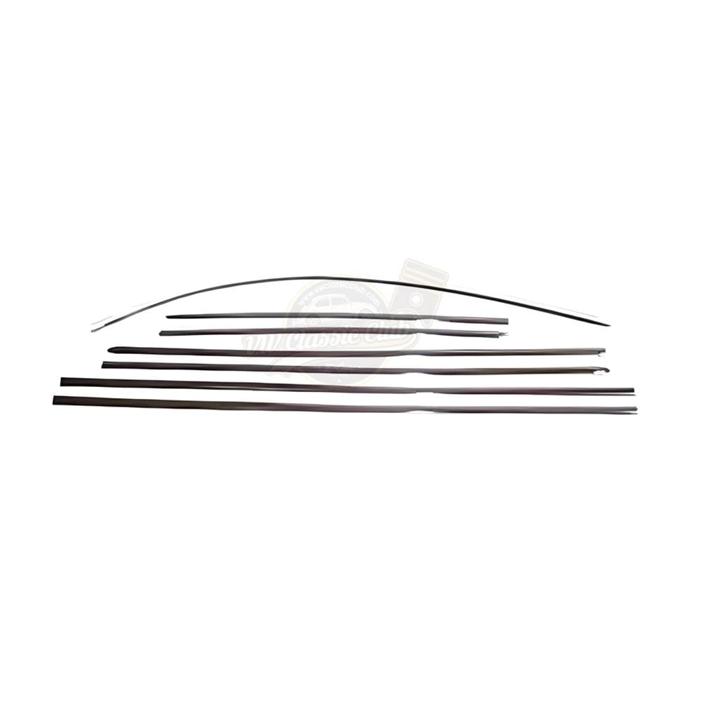 7 piece exterior window trim set aluminum for vw beetle 1965 1966 25 3107