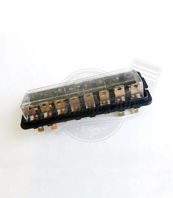 8 circuit fuse box with cover for vw beetle 1200 1961 1966 3 3103 s 6873