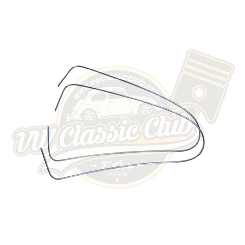aluminum rear quarter window trim set for vw beetle 1965 1979 25 2583
