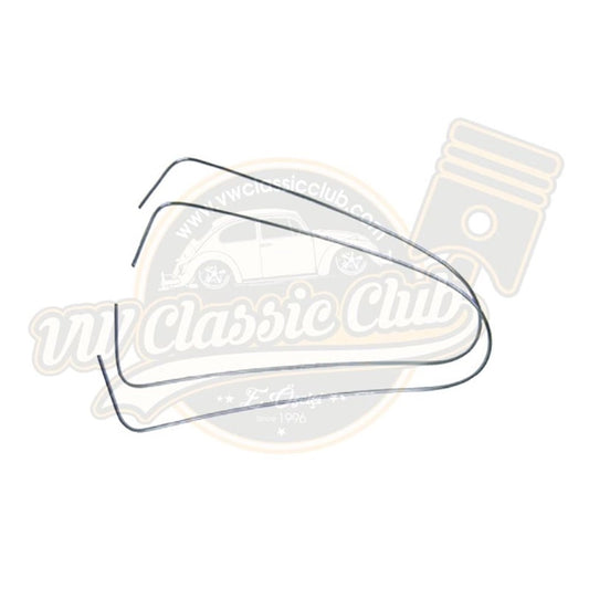 aluminum rear quarter window trim set for vw beetle 1965 1979 25 2583