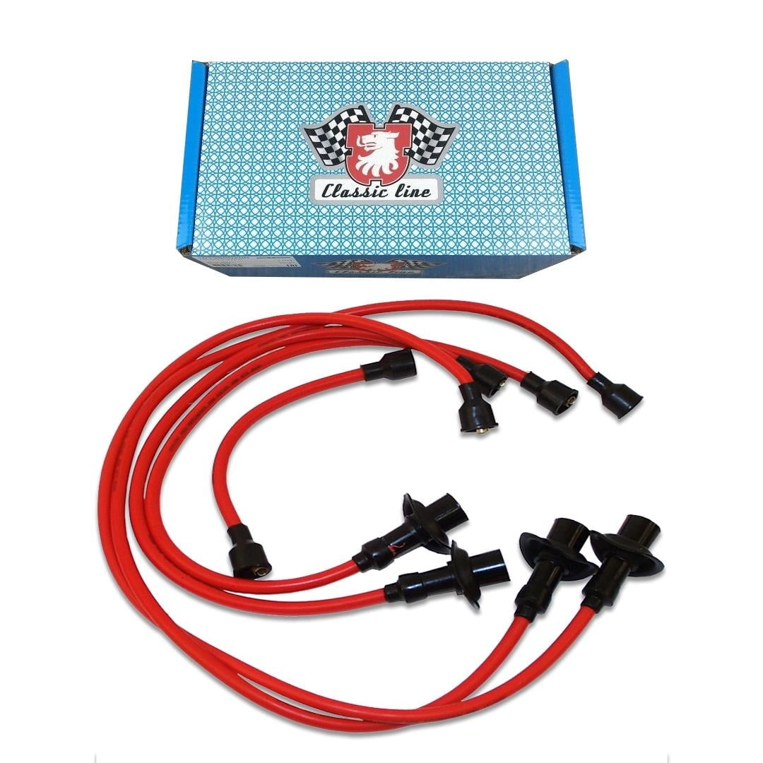 bakelite spark plug wire set red for air cooled vw t1 t2 beetle karmann ghia 3 3