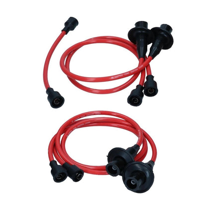 bbt red ignition spark plug wire set for classic vw beetle t1 t2 6 6429