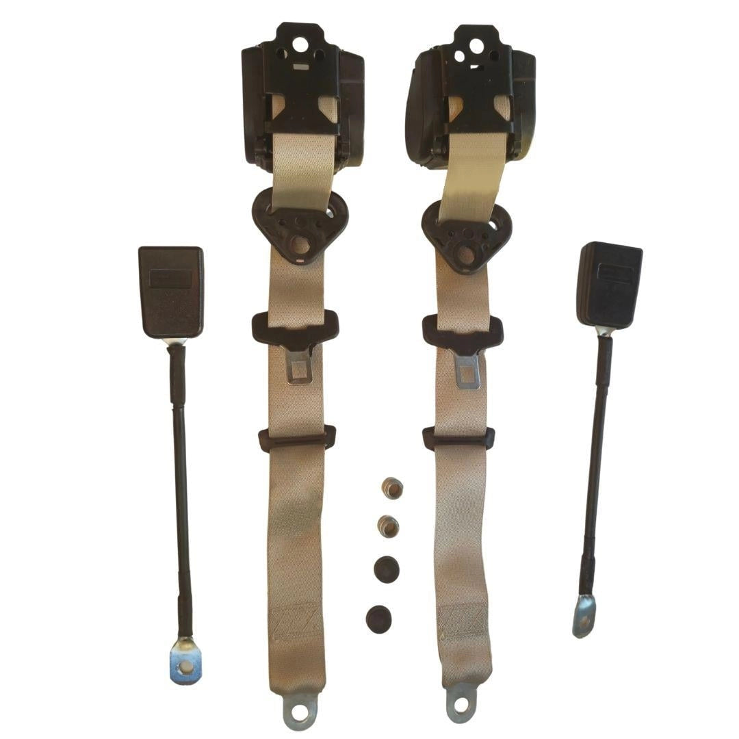 beige 3 point retractable seat belt kit for classic vw t1 t2 beetle 4 4404