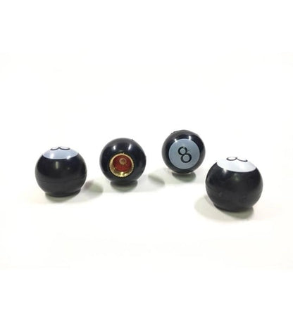 billiard ball 8 ball tire valve caps set of 4 for classic vw 7 7010 s 6836