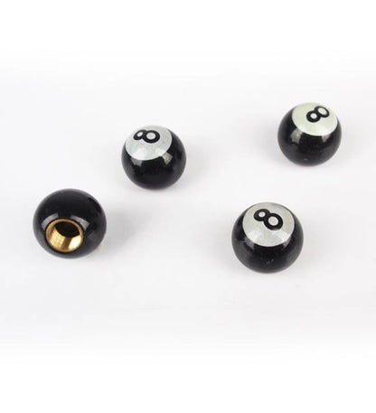 billiard ball 8 ball tire valve caps set of 4 for classic vw 7 7010 s 6836