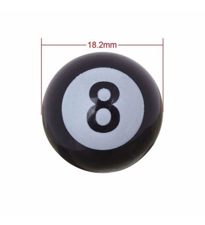 billiard ball 8 ball tire valve caps set of 4 for classic vw 7 7010 s 6836
