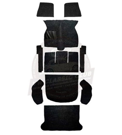 black 10 piece carpet set for vw beetle and super beetle 1303 4 4555