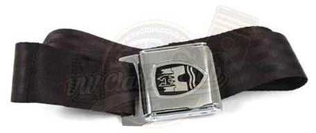black 2 point lap seat belt universal classic vw air cooled restoration 4 4863 f
