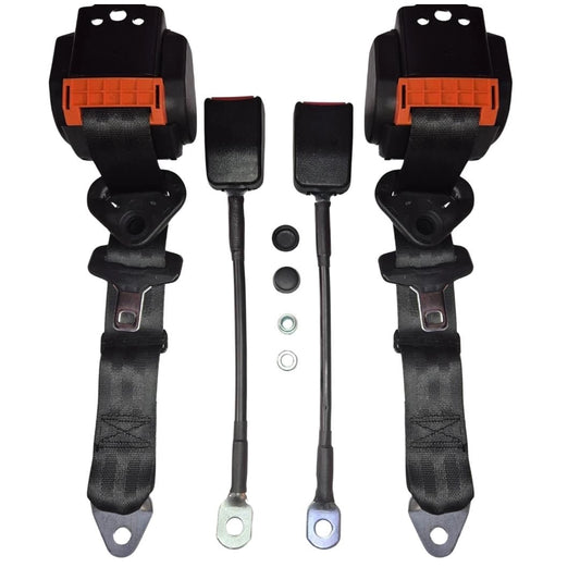 black 3 point automatic seat belt set for classic vw beetle t1 t2 karmann 4 4190