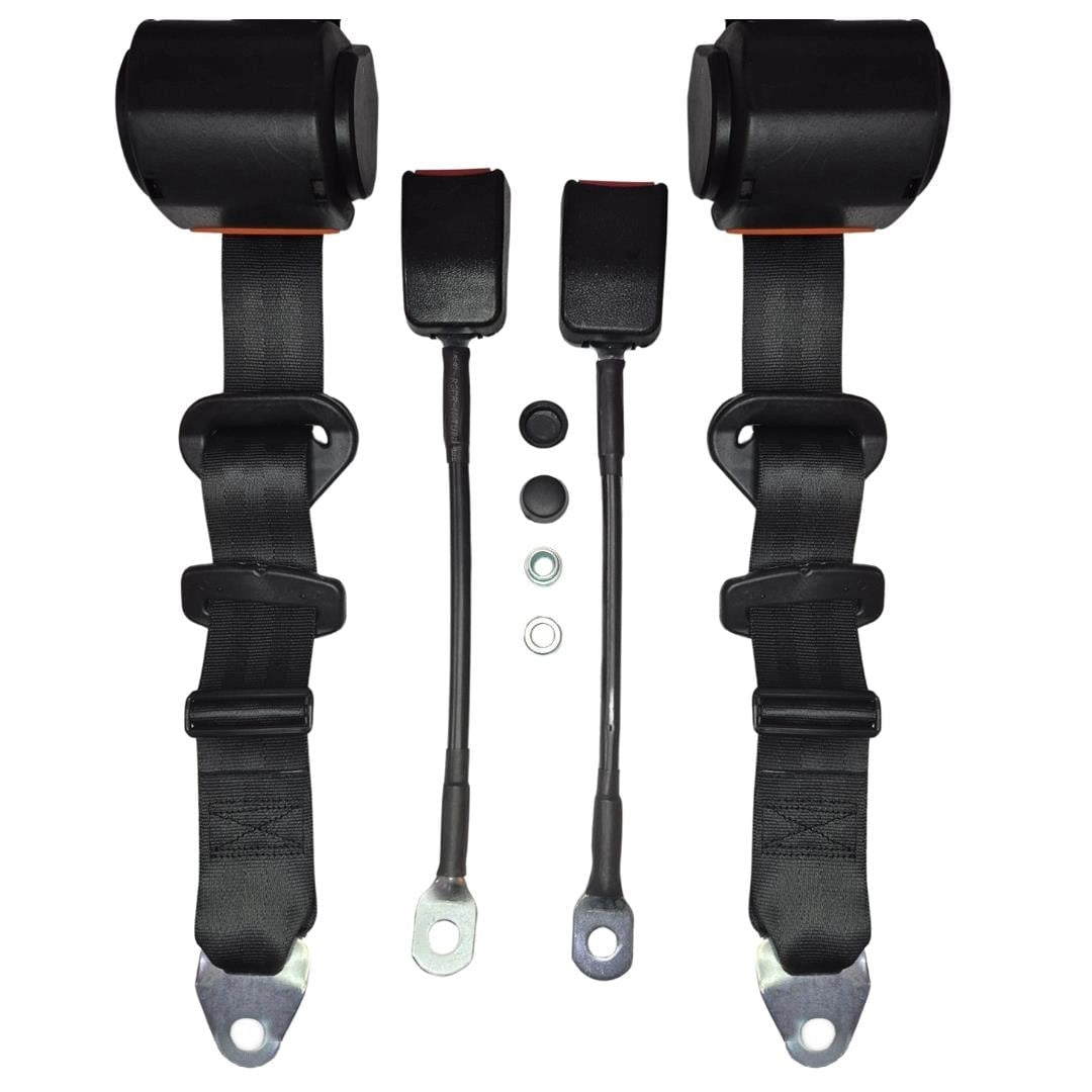 black 3 point automatic seat belt set for classic vw beetle t1 t2 karmann 4 4190