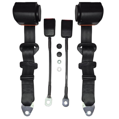 black 3 point automatic seat belt set for classic vw beetle t1 t2 karmann 4 4190