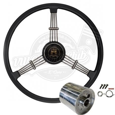 black banjo steering wheel set for t1 t2 and golf 1955 1978 4 4384