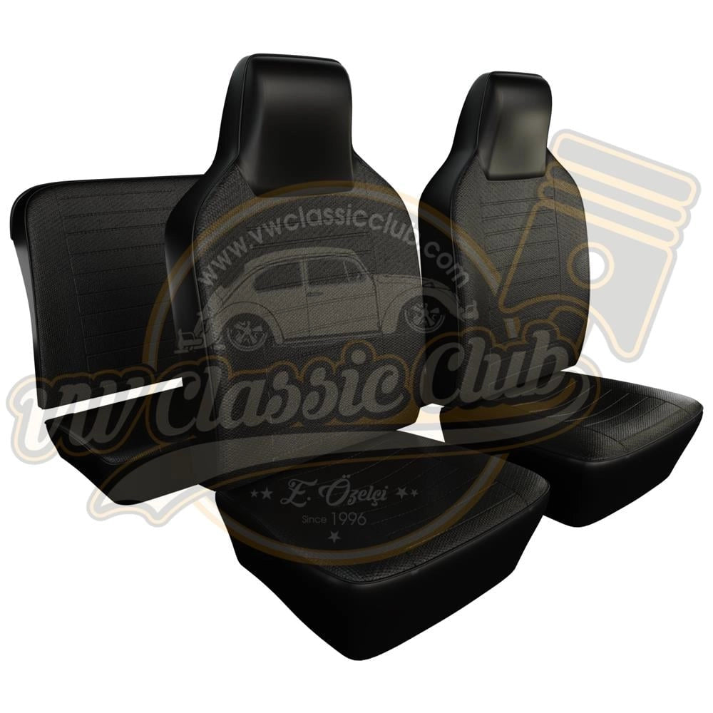 black basketweave seat cover set for vw beetle 1973 1976 4 4811