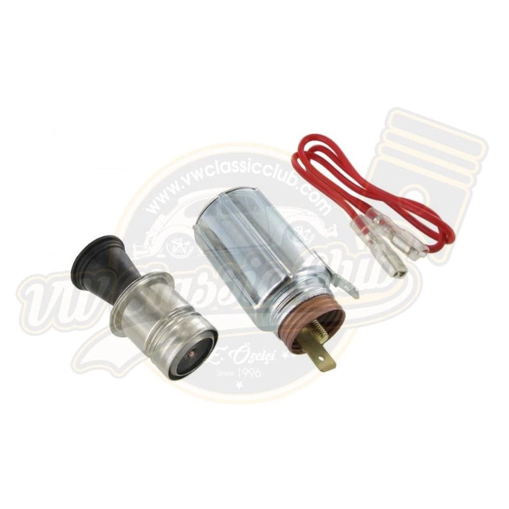 black cigarette lighter assembly 12v for vw beetle 1100 1303 1955 1979 3 3417 f