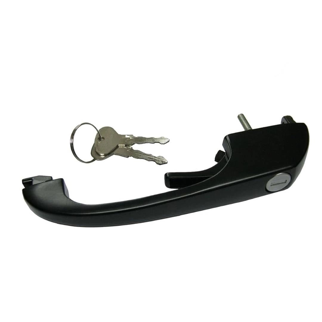 black exterior door handle with keys for vw t3 1979 1992 55 5718