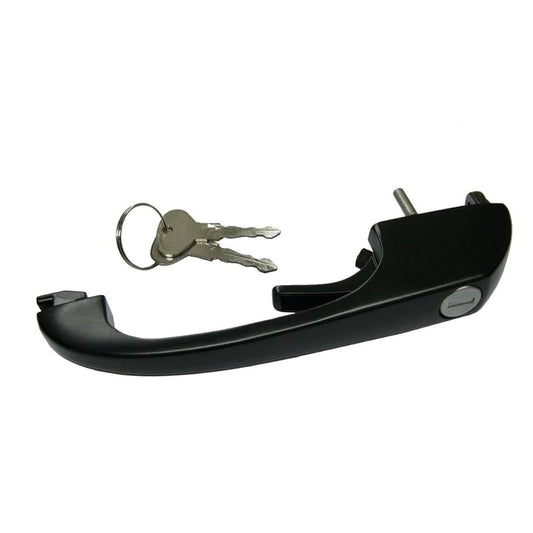 black exterior door handle with keys for vw t3 1979 1992 55 5718