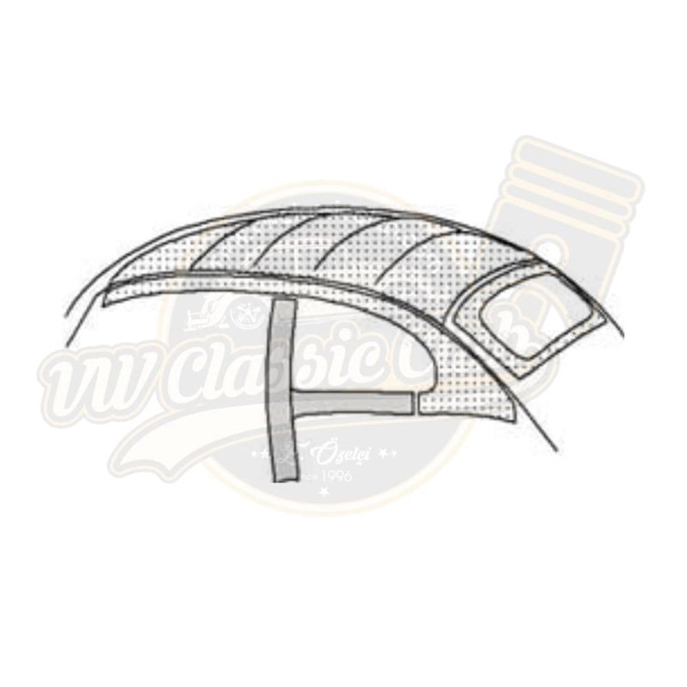 black headliner non perforated flat for vw beetle 1300 1302 1303 4 4892