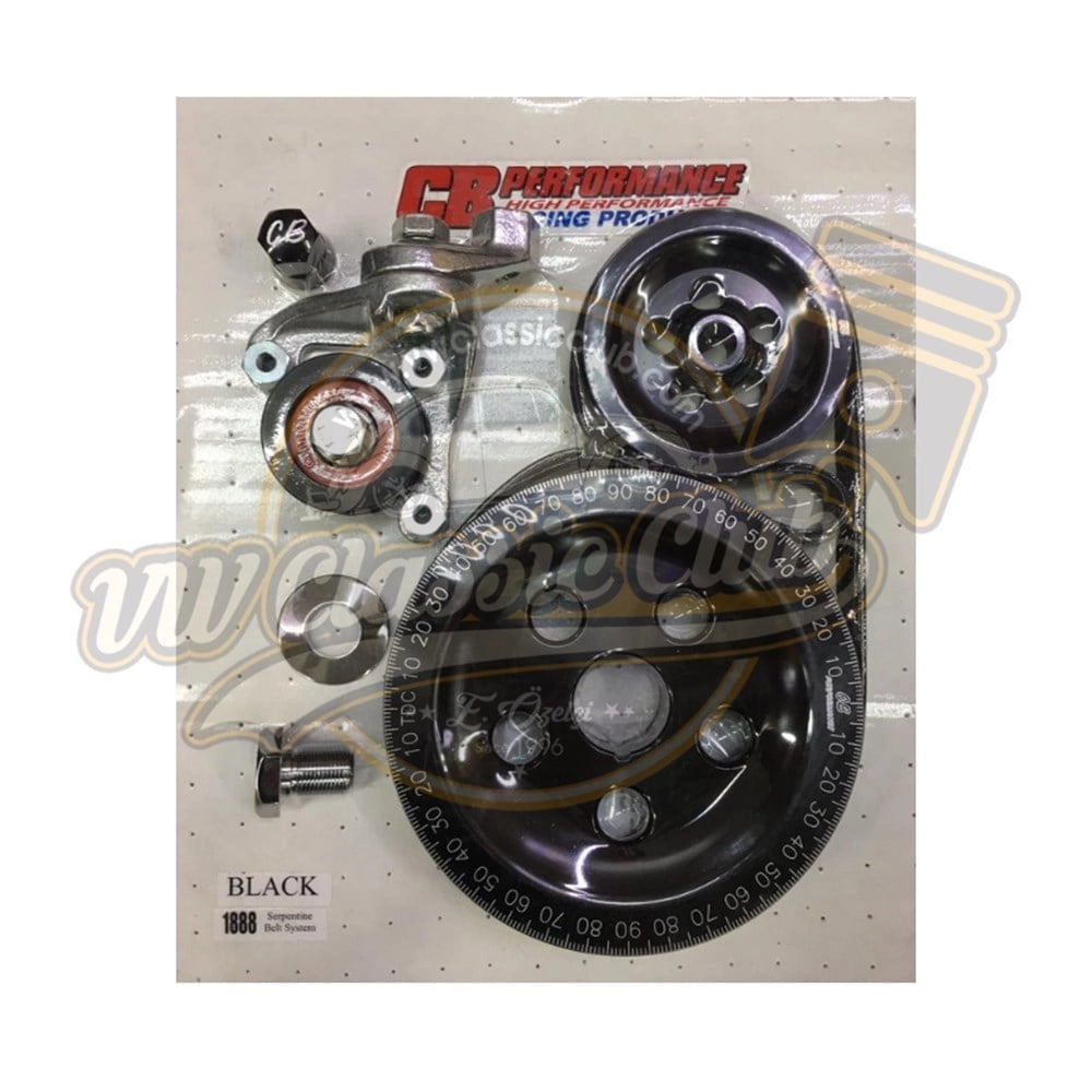 black serpentine belt system for air cooled vw 1100 1200 engines 6 6651