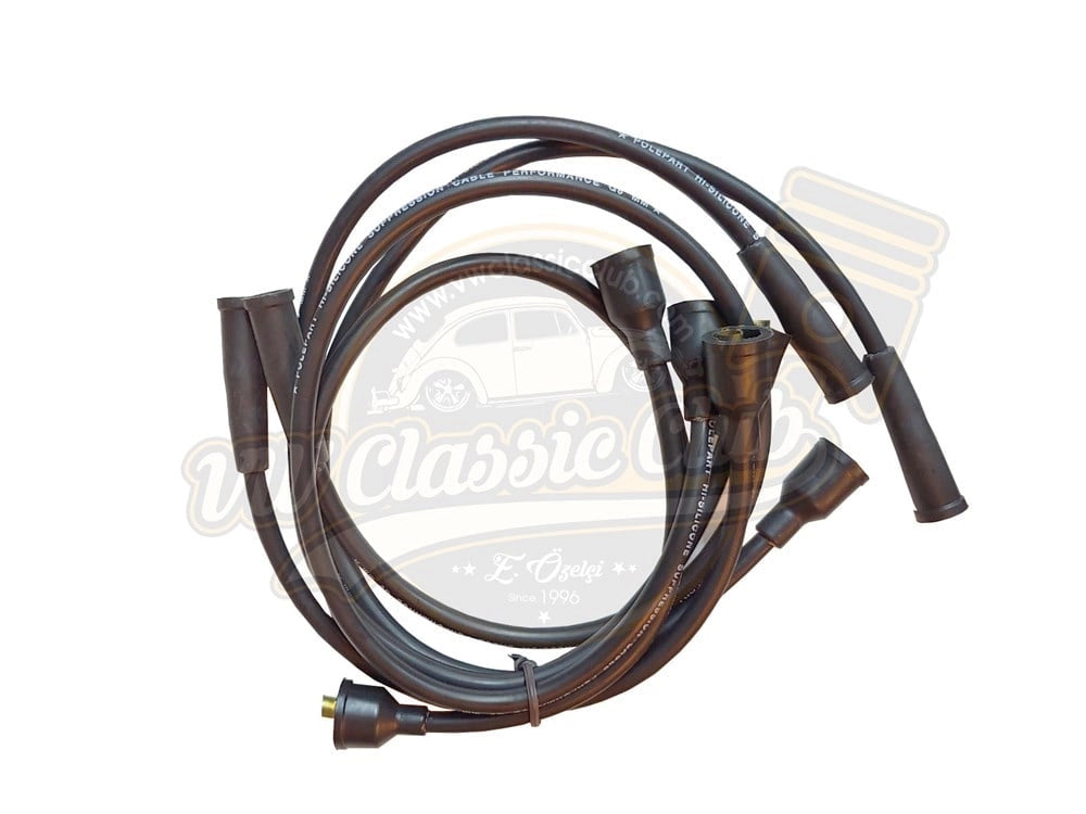black spark plug wire set for classic vw t1 t2 karmann beetle 1952 1975 6 6358
