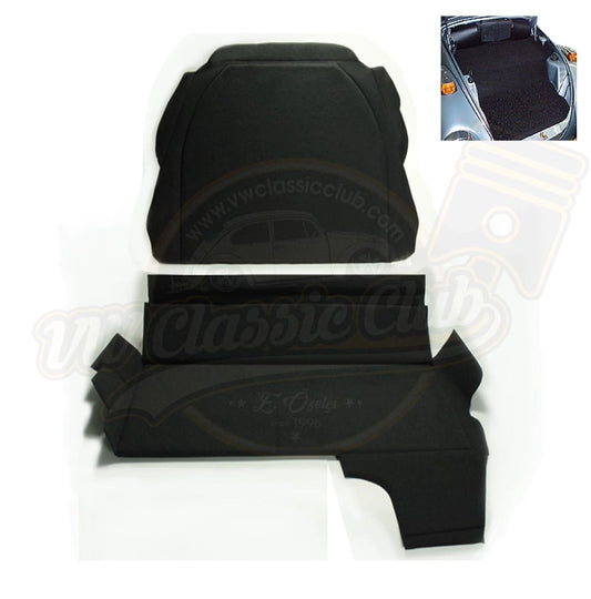 black trunk carpet set 2 piece for vw super beetle 1302 1303 1972 1979 4 4725