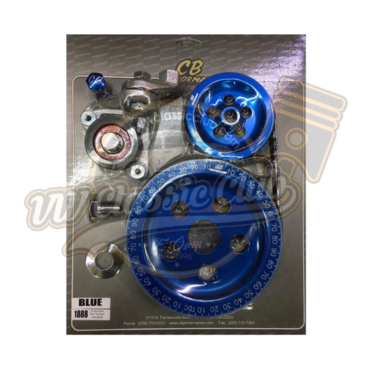 blue serpentine belt pulley kit for classic vw 1100 and 1200 engines 6 6650