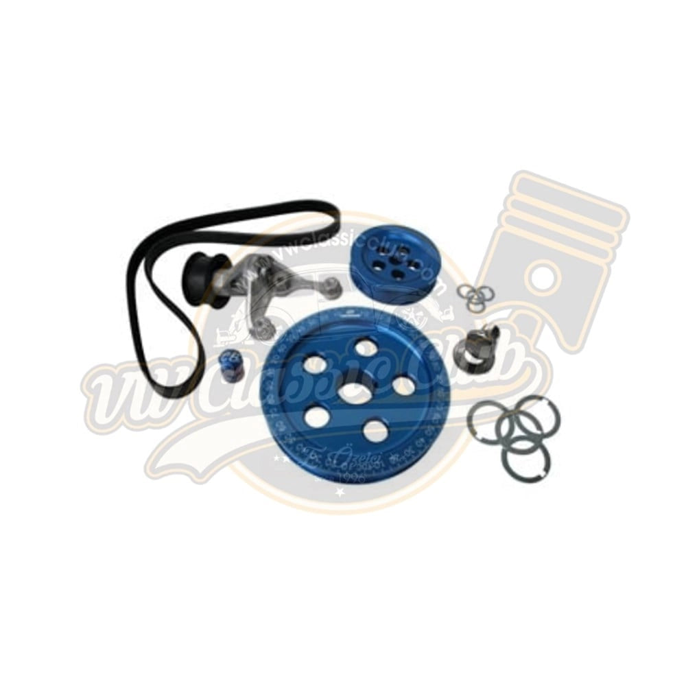 blue serpentine belt pulley kit for classic vw 1100 and 1200 engines 6 6650