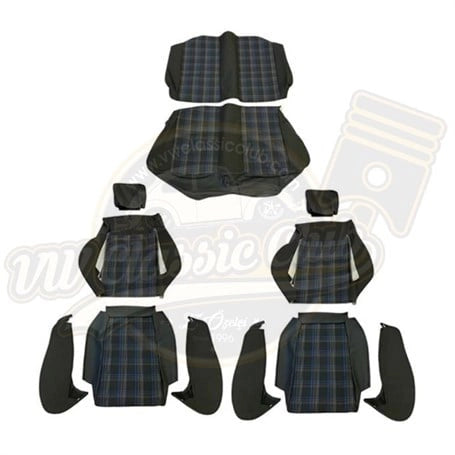 blue striped seat cover for vw golf mk1 coupe 001715
