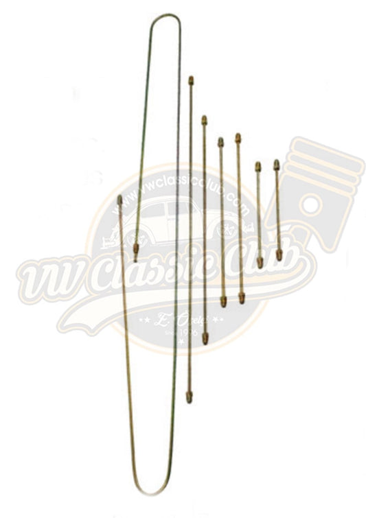 brake line set 7 piece for vw beetle 1100 1200 1955 1979 35 3709