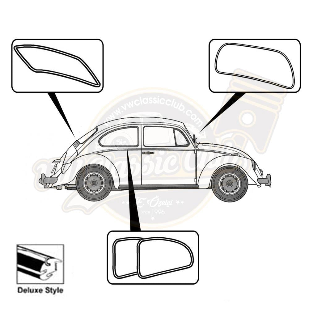 brc window seal kit for vw beetle 1100 1200 1958 1964 25 3017
