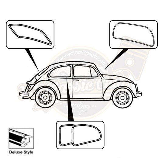 brc window seal kit for vw beetle 1200 and 1302 25 3016