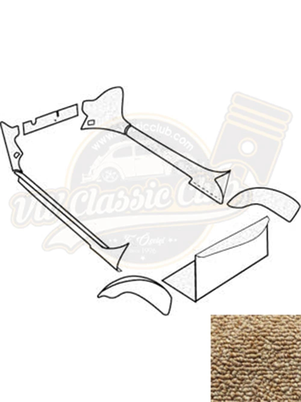 brown carpet set for vw beetle cabriolet 1958 1964 4 4512