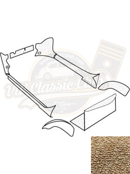 brown carpet set for vw beetle cabriolet 1958 1964 4 4512