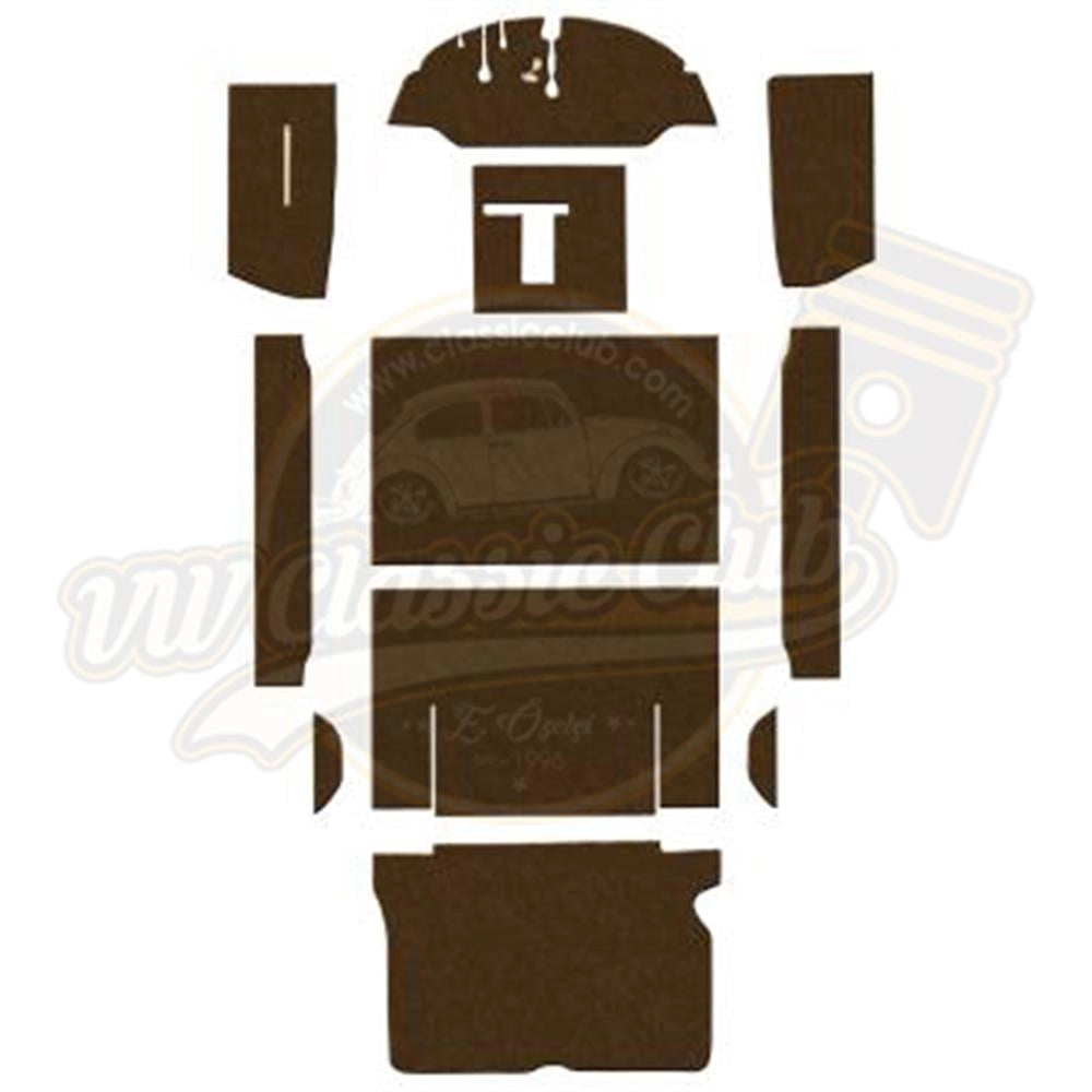 brown floor carpet set for vw t1 transporter 1955 1964 4 4113