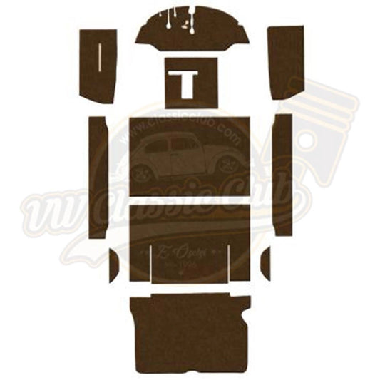 brown floor carpet set for vw t1 transporter 1955 1964 4 4113