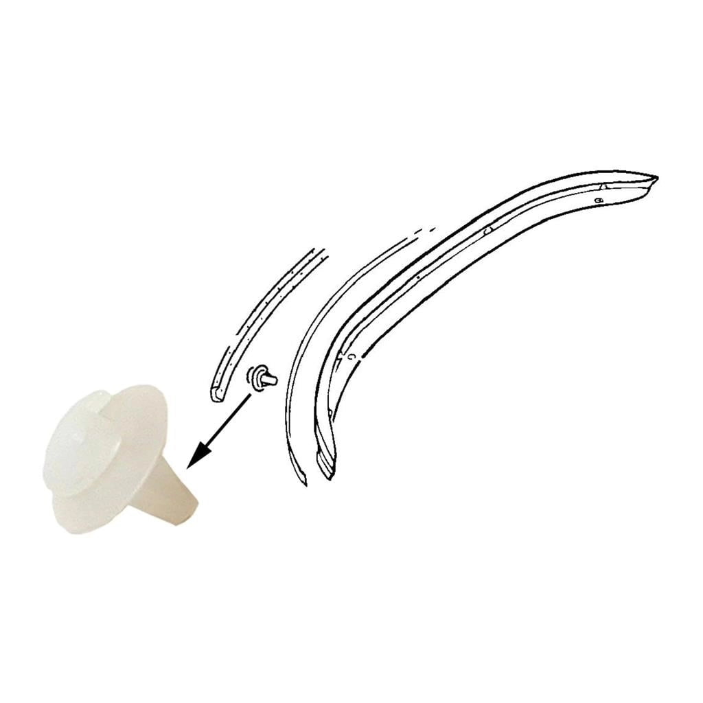 bumper trim seal clip for vw beetle 1303 and t25 t3 transporter 25 2794
