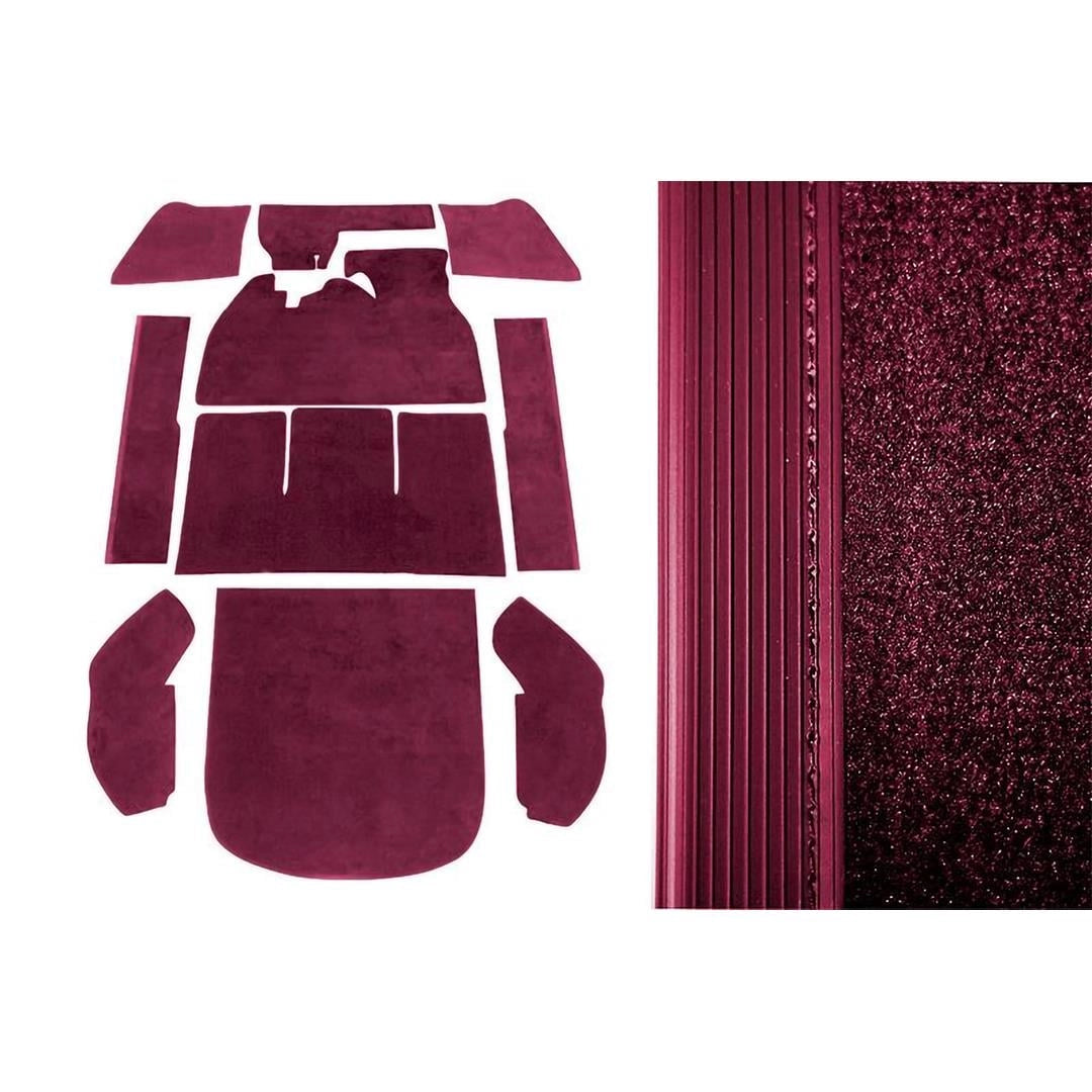 burgundy 10 piece carpet set for vw beetle 1303 1973 1979 4 4747