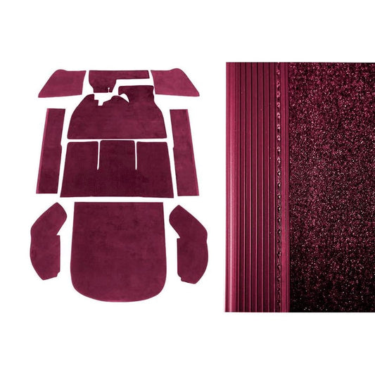 burgundy 10 piece carpet set for vw beetle 1303 1973 1979 4 4747