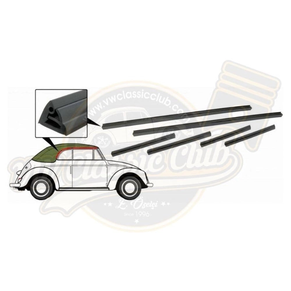 cabrio convertible top weatherstrip seal 1300 1302 1303 1965 1979 25 3050