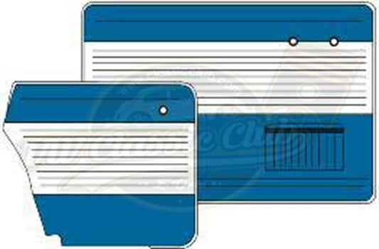 cabrio door panel set blue ivory for vw beetle 1100 1200 1960 1964 4 4208