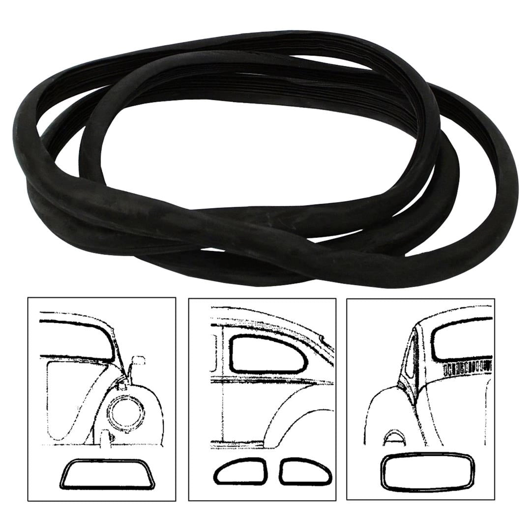cal look window rubber seal set for vw super beetle 1303 1973 1977 55 5631