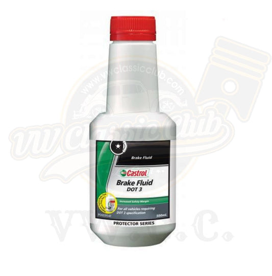 castrol dot 3 brake fluid 500ml for classic vw models 6 6519