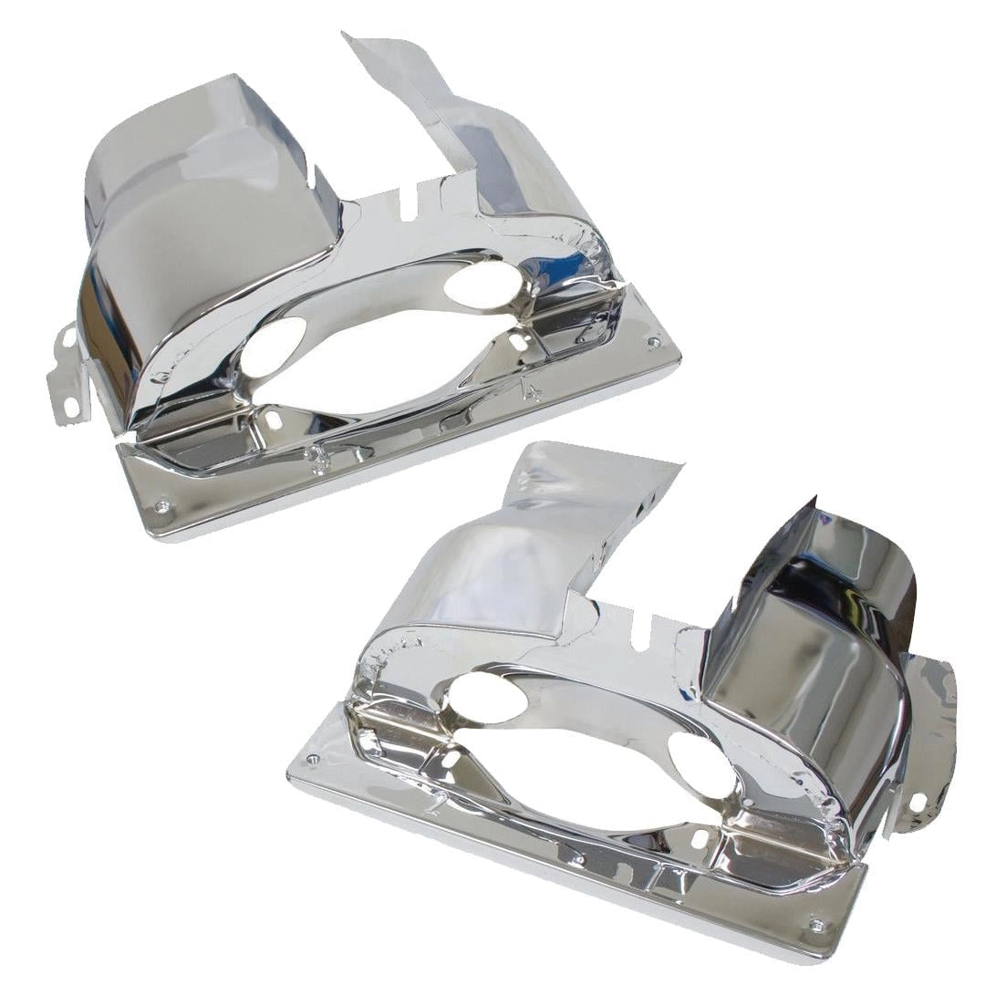 chrome cylinder cover set dual manifold for vw beetle karmann ghia t2 6 6718 c