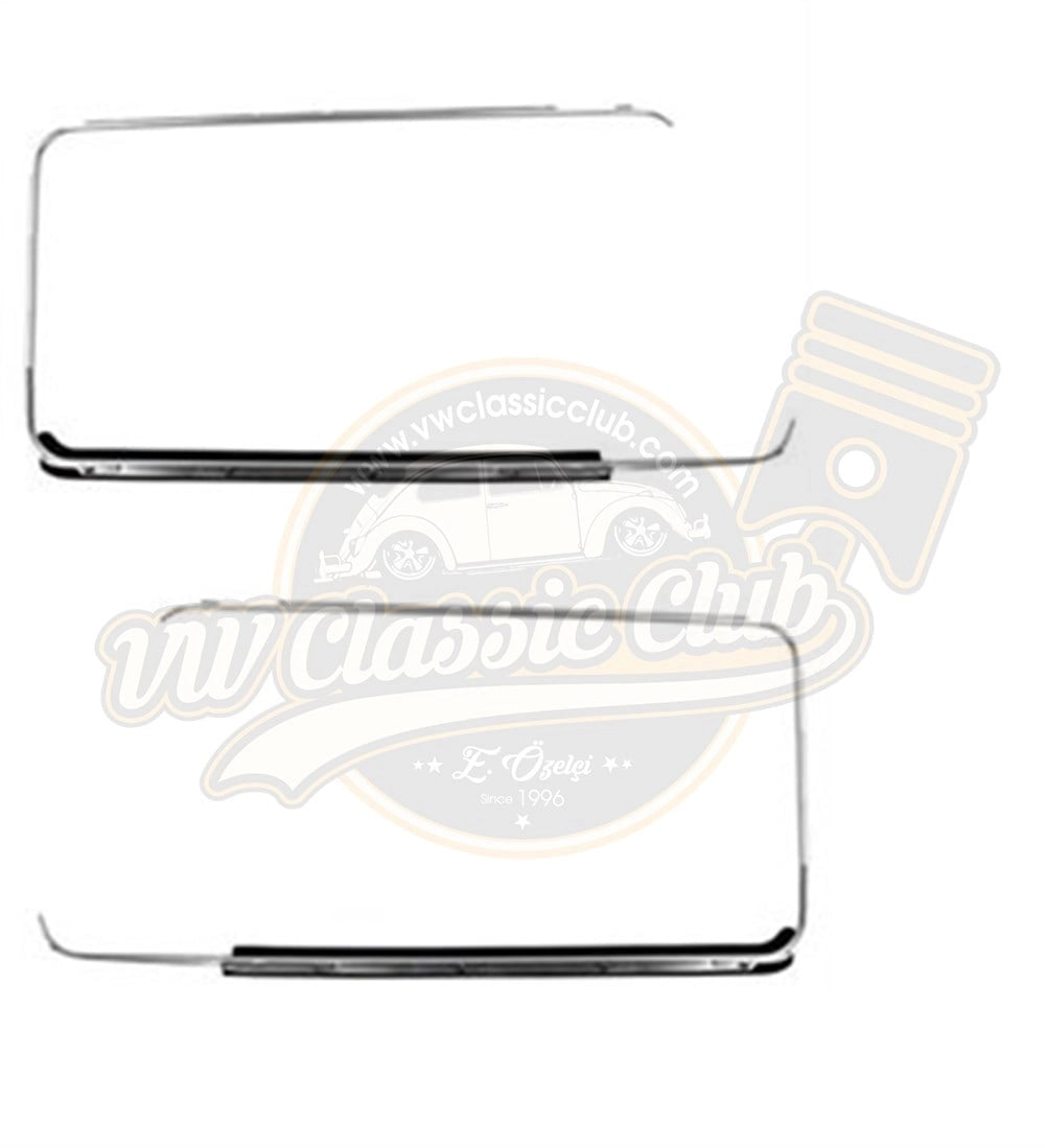 chrome door window trim set for vw beetle 1200 1300 1302 1303 1965 1979 25 2601