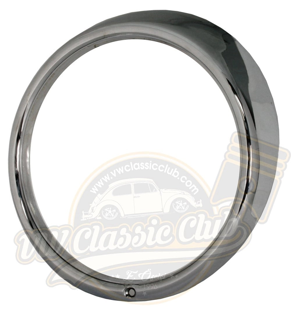 chrome headlight rim single screw for vw beetle 1300 1302 1303 and t2 3 3703 c