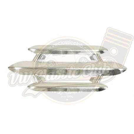 chrome horn grill set 3 slotted for vw beetle 1100 1200 1952 1967 2 2074 s 6735